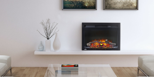 Built-in electric fireplace from Napolean