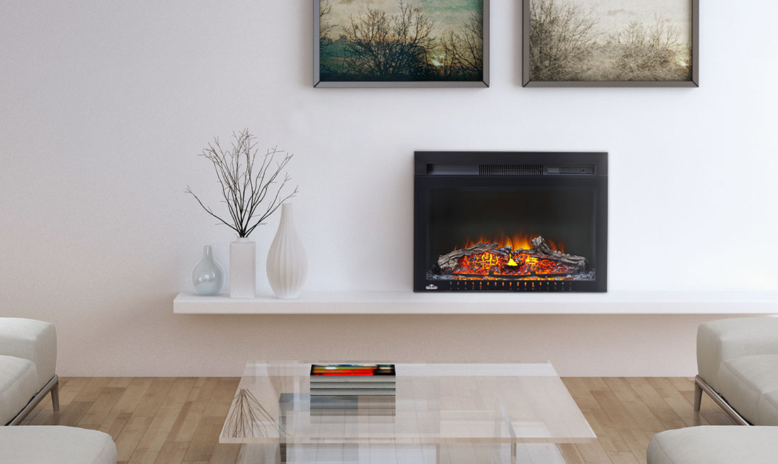 Built-in electric fireplace from Napolean