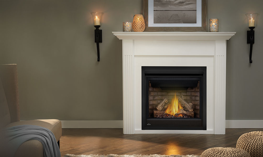 Napoleon gas fireplace mantels